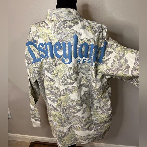 Disney Other - Disney Spirit Jersey Tropical Button Up Linen Shirt Long Sleeve *NWT*